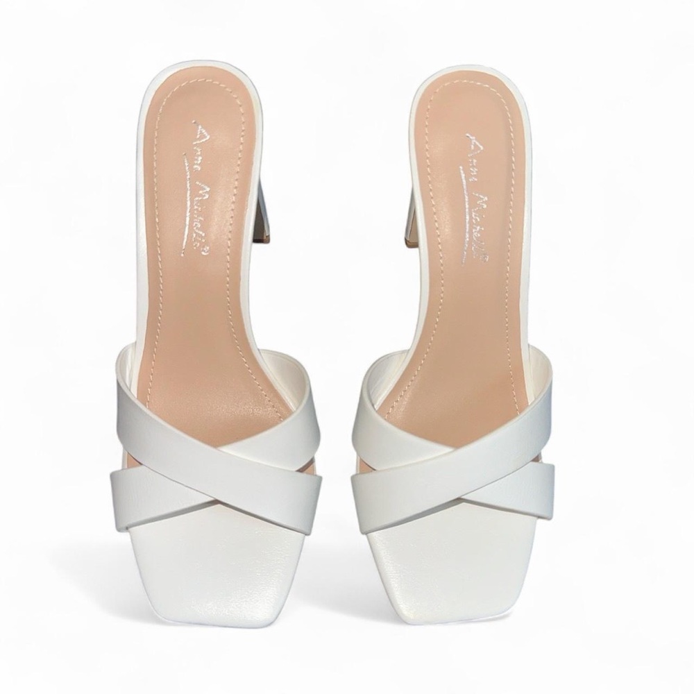 Anne Michelle White Heeled Sandals
